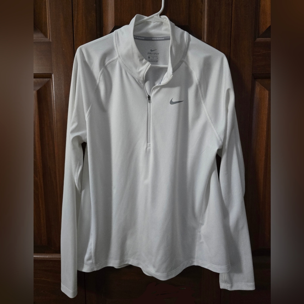 Nike White Quarter-Zip Pullover